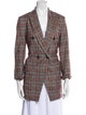 Brunello Cucinelli Virgin Wool Plaid Print Blazer