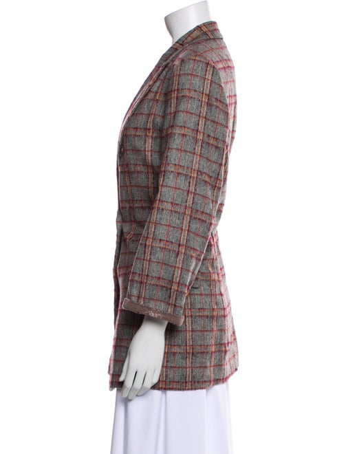 Brunello Cucinelli Virgin Wool Plaid Print Blazer