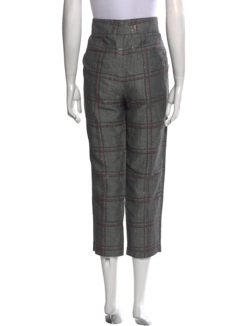 Brunello Cucinelli Plaid Print Straight Leg Pants