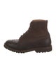 Brunello Cucinelli Leather Lace-Up Boots