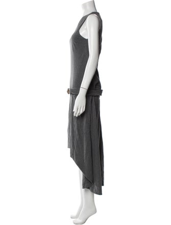 Brunello Cucinelli Crew Neck Long Dress