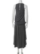 Brunello Cucinelli Crew Neck Long Dress