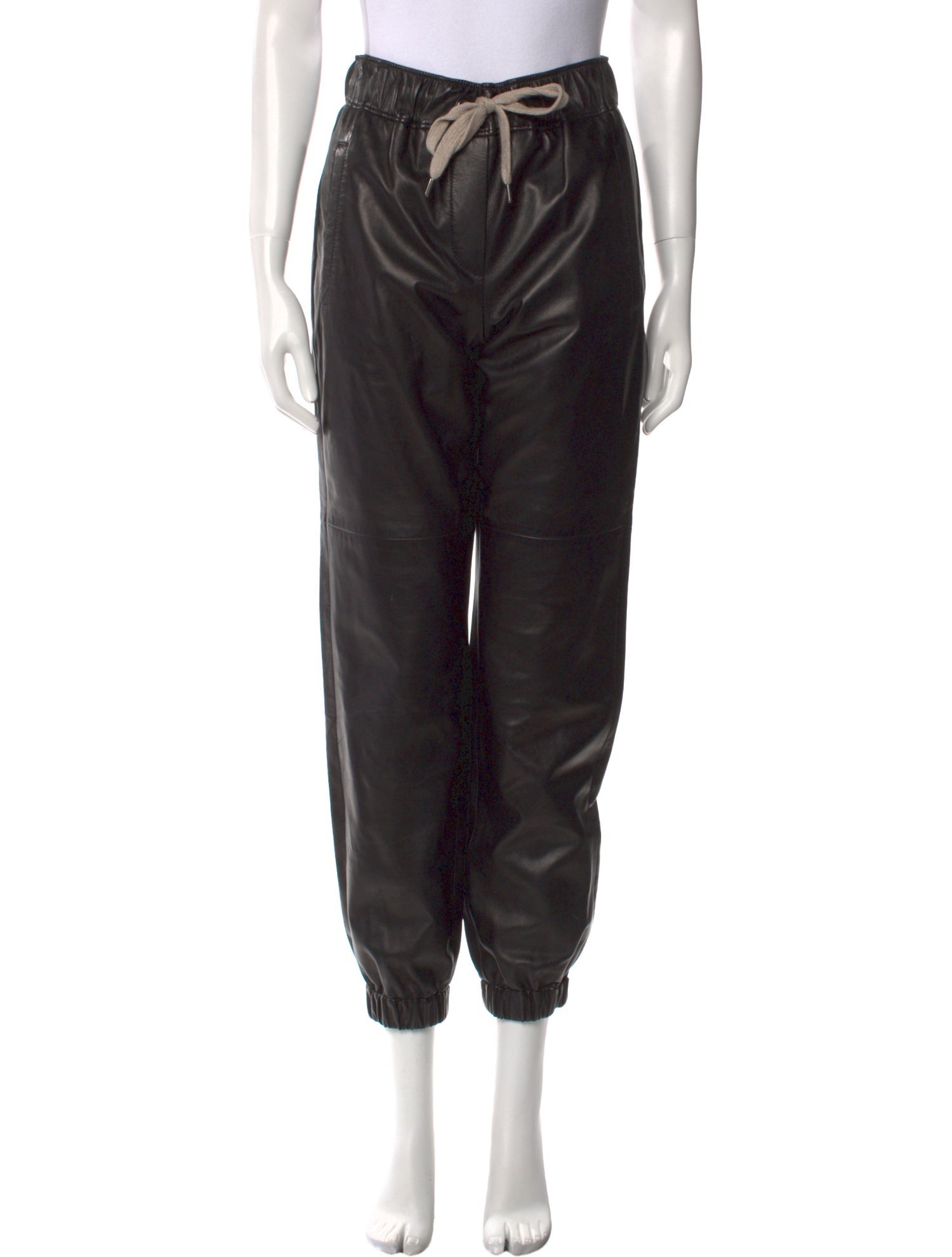 Brunello Cucinelli Leather Skinny Leg Pants