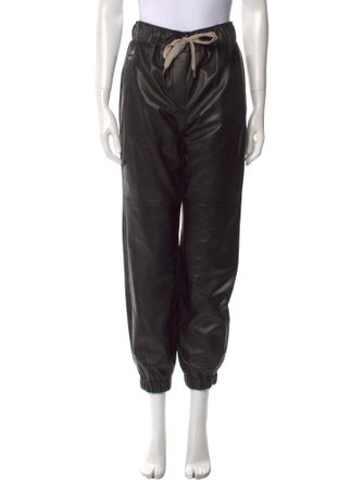 Brunello Cucinelli Leather Skinny Leg Pants