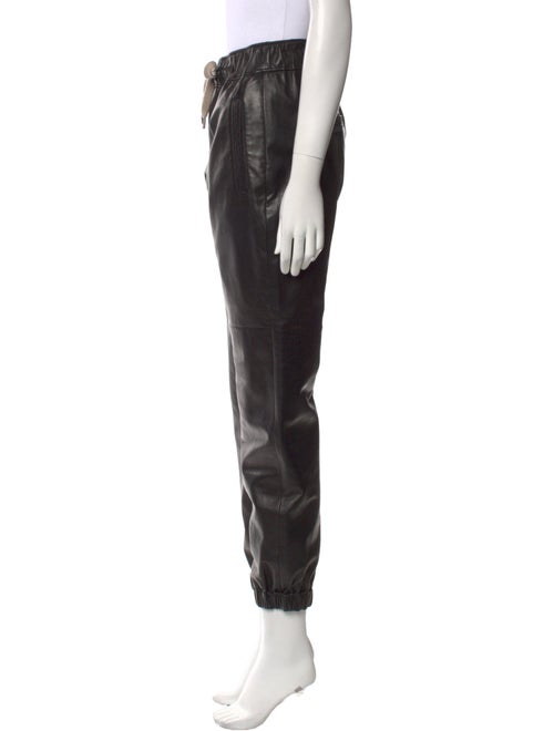 Brunello Cucinelli Leather Skinny Leg Pants