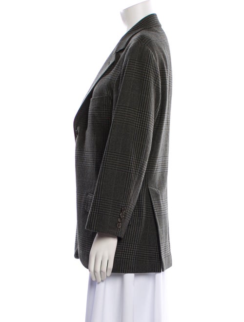Brunello Cucinelli Wool Plaid Print Blazer