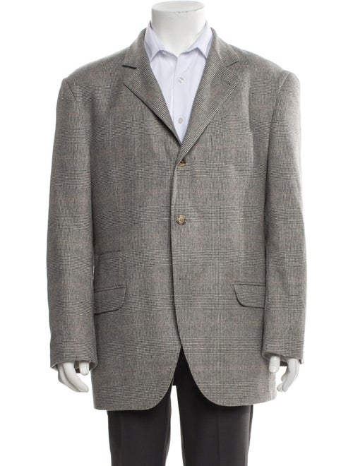 Brunello Cucinelli Wool Plaid Print Blazer