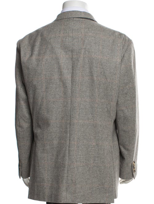Brunello Cucinelli Wool Plaid Print Blazer