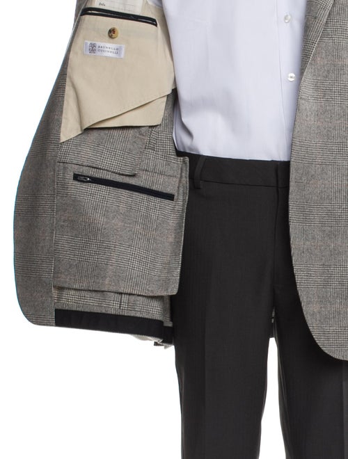 Brunello Cucinelli Wool Plaid Print Blazer