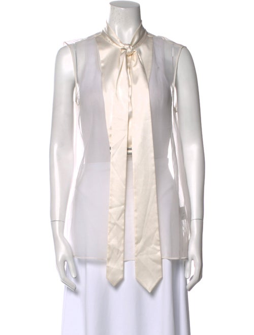 Brunello Cucinelli Silk V-Neck Blouse