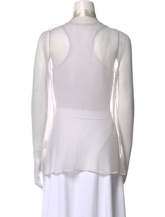 Brunello Cucinelli Silk V-Neck Blouse