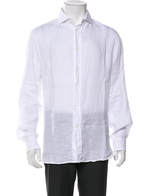 Brunello Cucinelli Linen Long Sleeve Dress Shirt