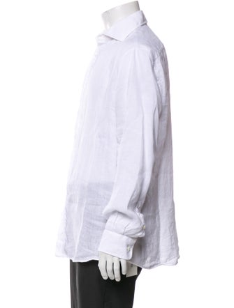 Brunello Cucinelli Linen Long Sleeve Dress Shirt