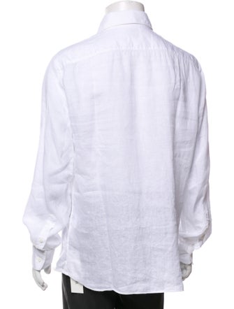 Brunello Cucinelli Linen Long Sleeve Dress Shirt