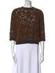 Brunello Cucinelli Lace Pattern Crew Neck Sweatshirt