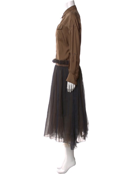 Brunello Cucinelli Silk Midi Length Dress