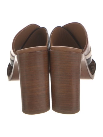 Brunello Cucinelli Monili Leather Slides
