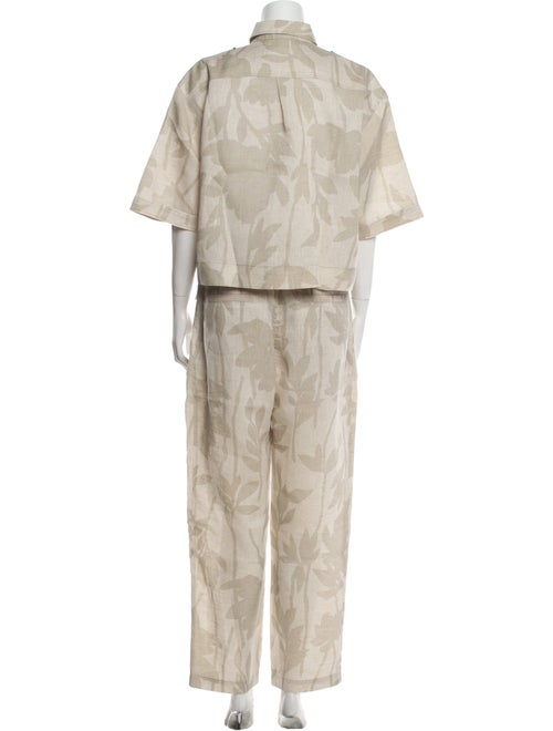 Brunello Cucinelli Linen Printed Pant Set
