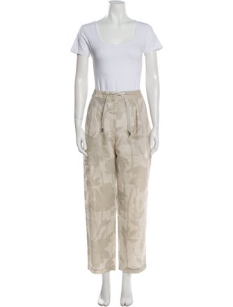 Brunello Cucinelli Linen Printed Pant Set
