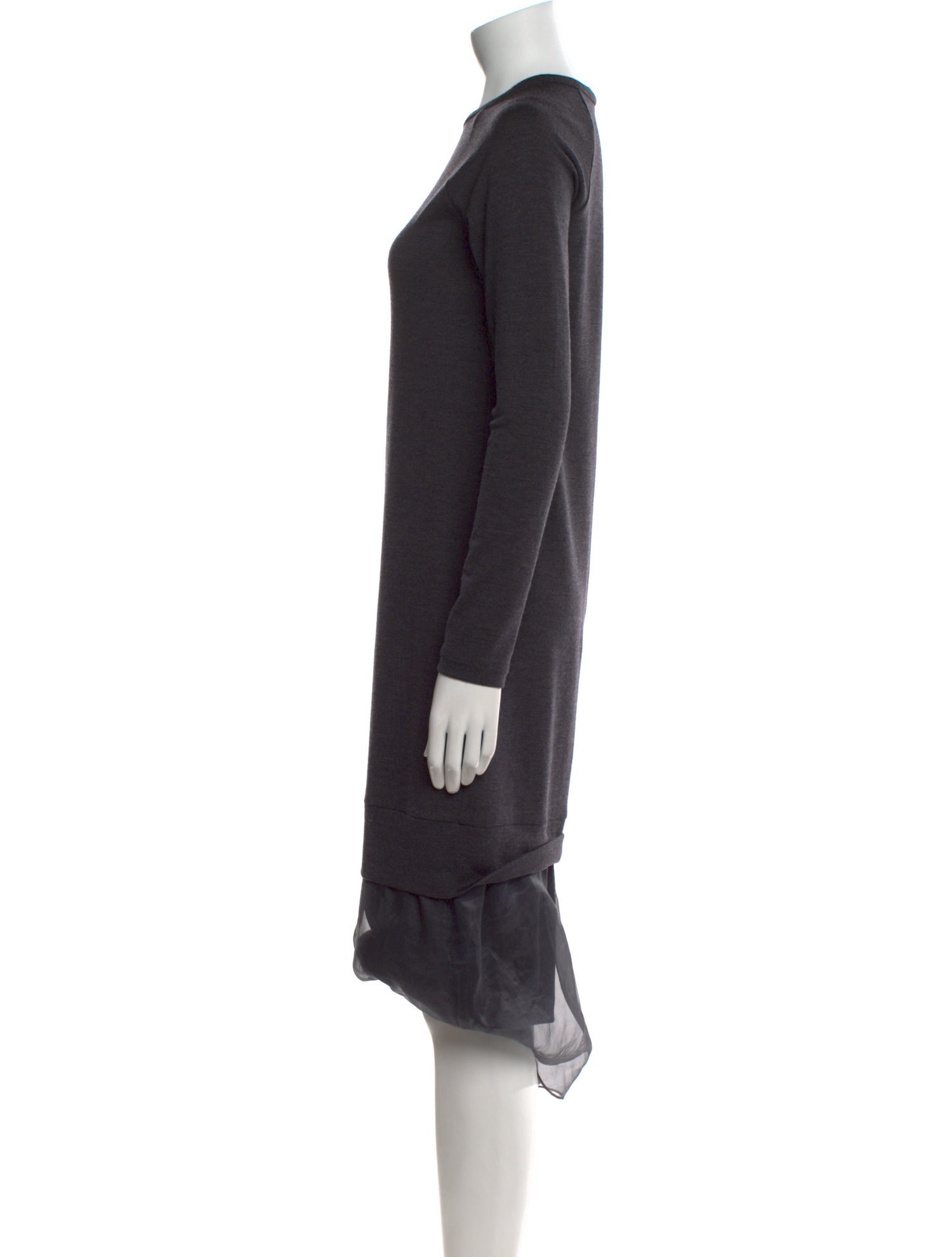 Brunello Cucinelli Virgin Wool Midi Length Dress
