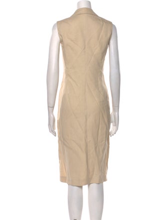 Brunello Cucinelli V-Neck Midi Length Dress