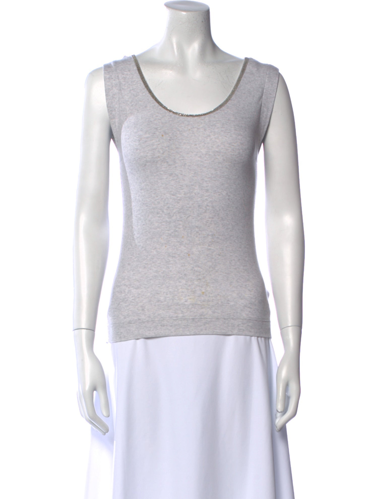 Brunello Cucinelli Scoop Neck Sleeveless Top