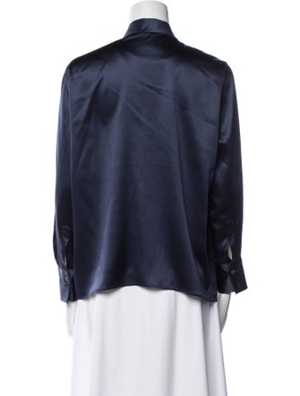 Brunello Cucinelli Silk V-Neck Blouse