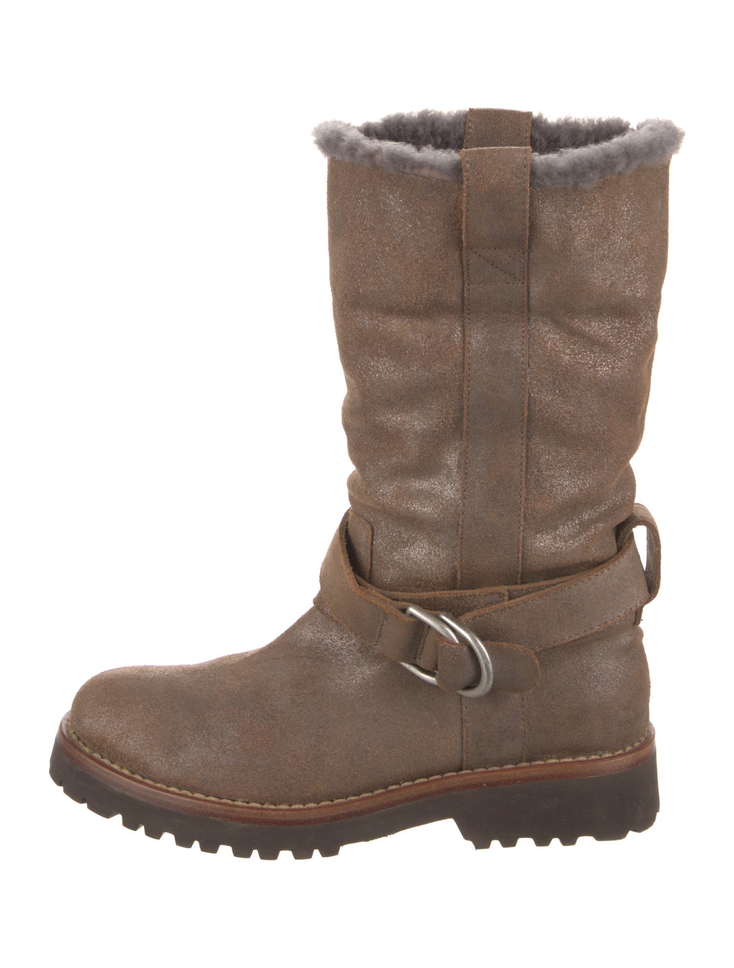 Brunello Cucinelli Suede Moto Boots