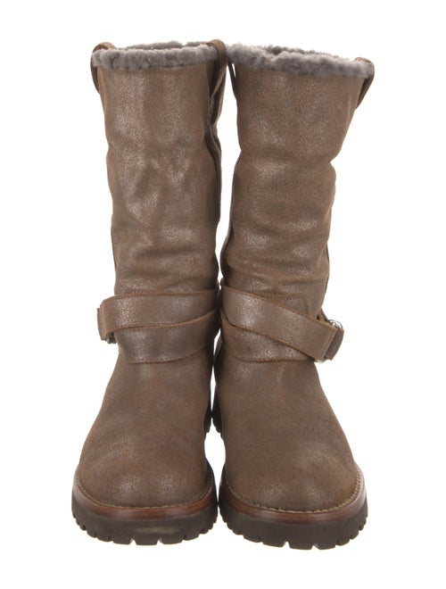 Brunello Cucinelli Suede Moto Boots