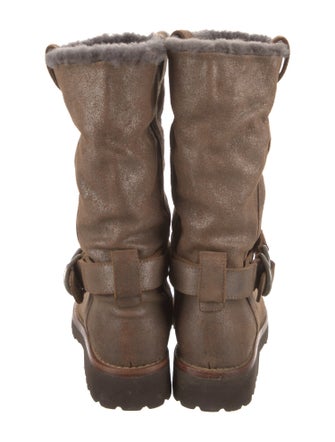 Brunello Cucinelli Suede Moto Boots