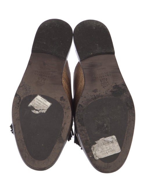 Brunello Cucinelli Leather Colorblock Pattern Mules