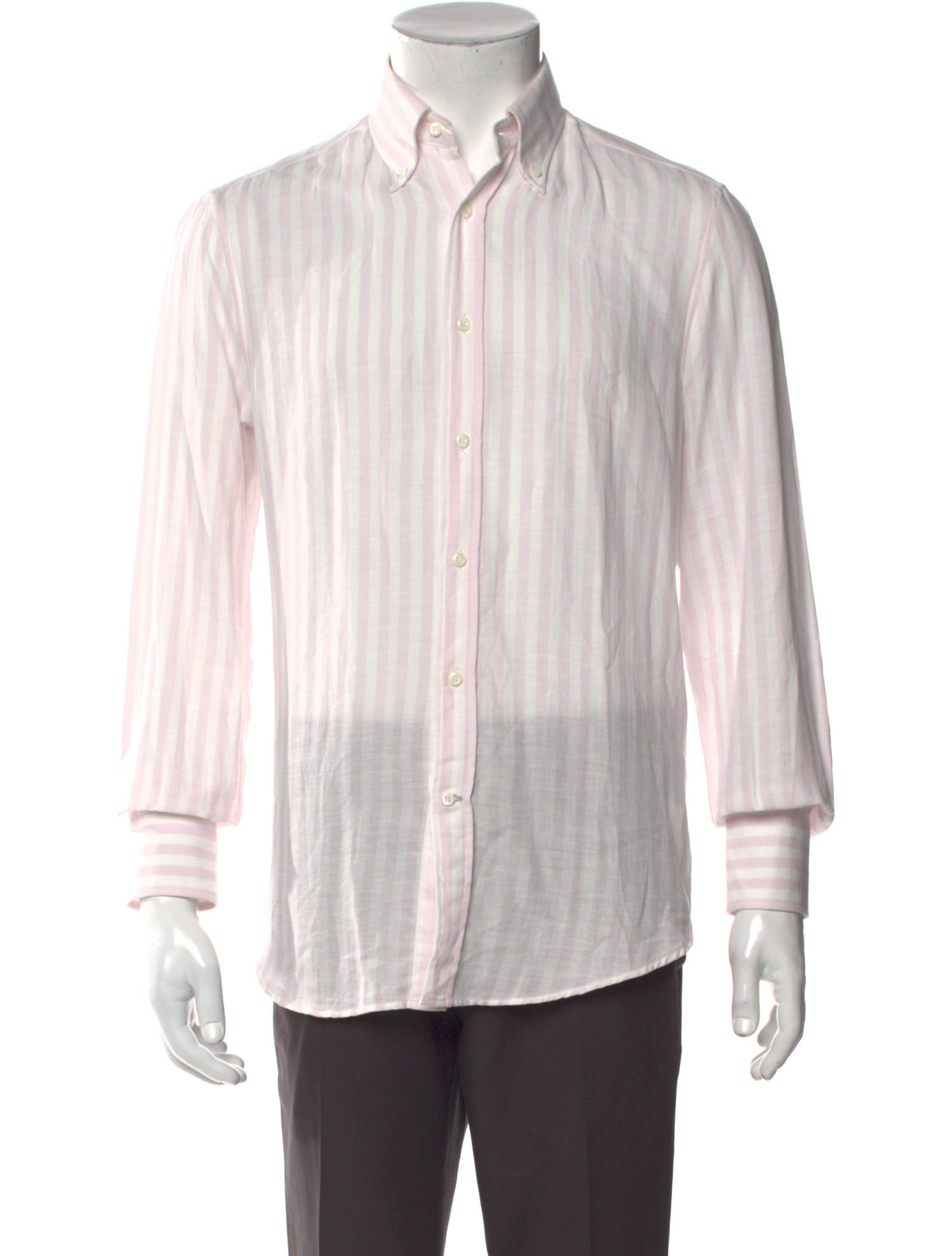 Brunello Cucinelli Striped Long Sleeve Shirt