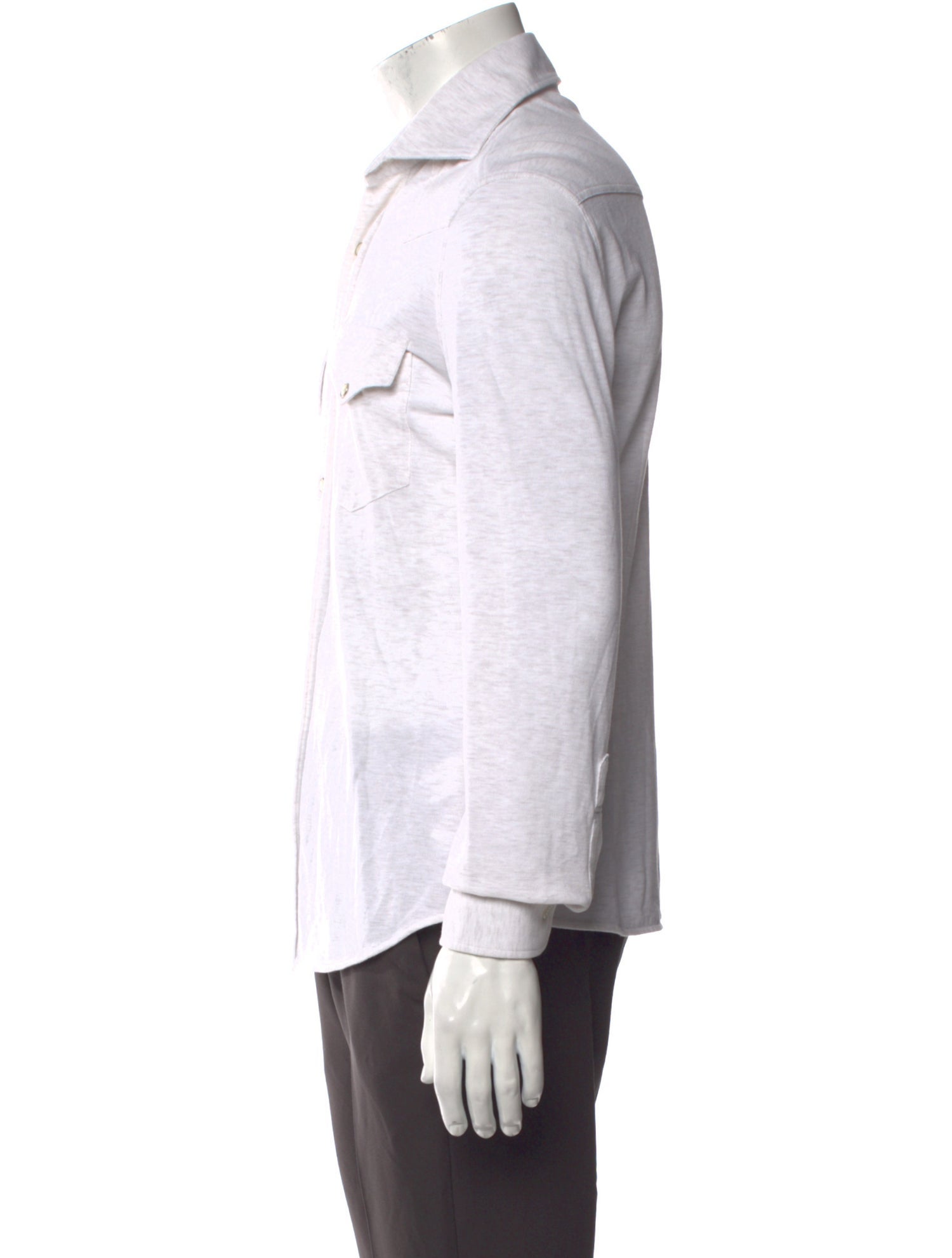 Brunello Cucinelli Striped Long Sleeve Dress Shirt