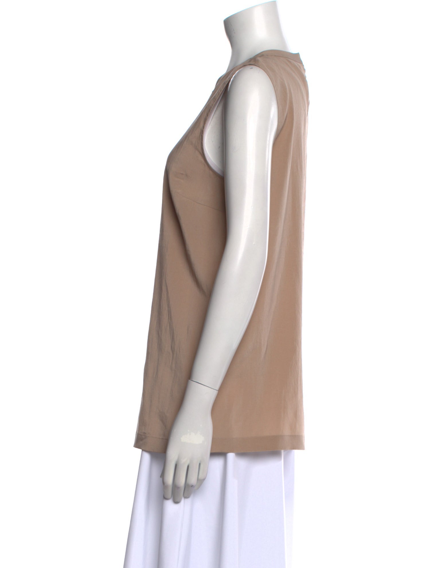 Brunello Cucinelli Silk Crew Neck Top