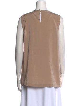 Brunello Cucinelli Silk Crew Neck Top