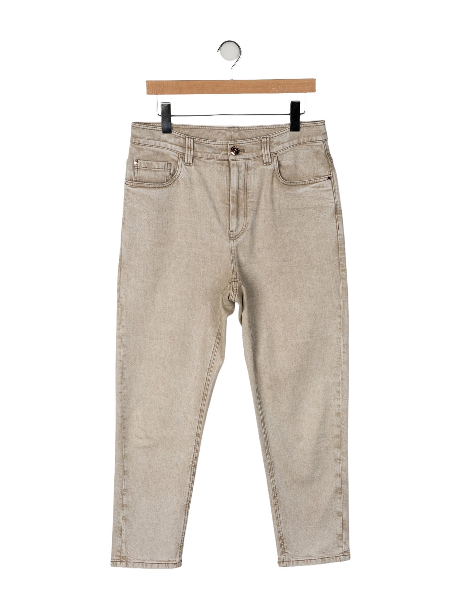 Brunello Cucinelli High-Rise Straight Leg Jeans