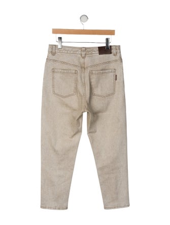 Brunello Cucinelli High-Rise Straight Leg Jeans