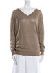 Brunello Cucinelli Linen V-Neck Sweater