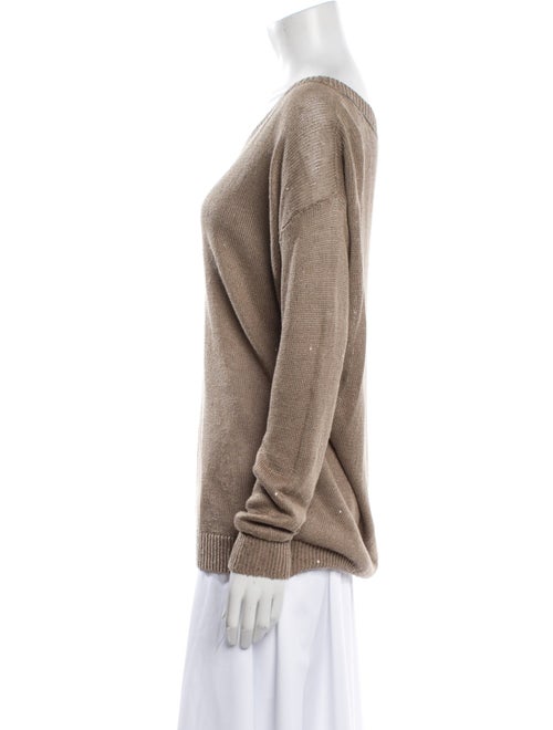 Brunello Cucinelli Linen V-Neck Sweater