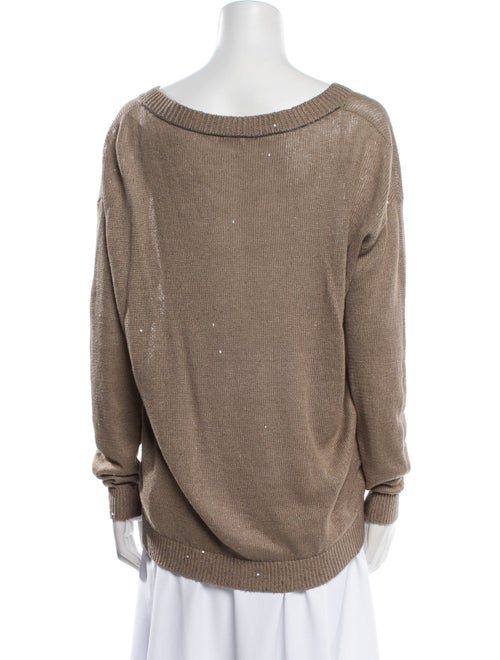 Brunello Cucinelli Linen V-Neck Sweater