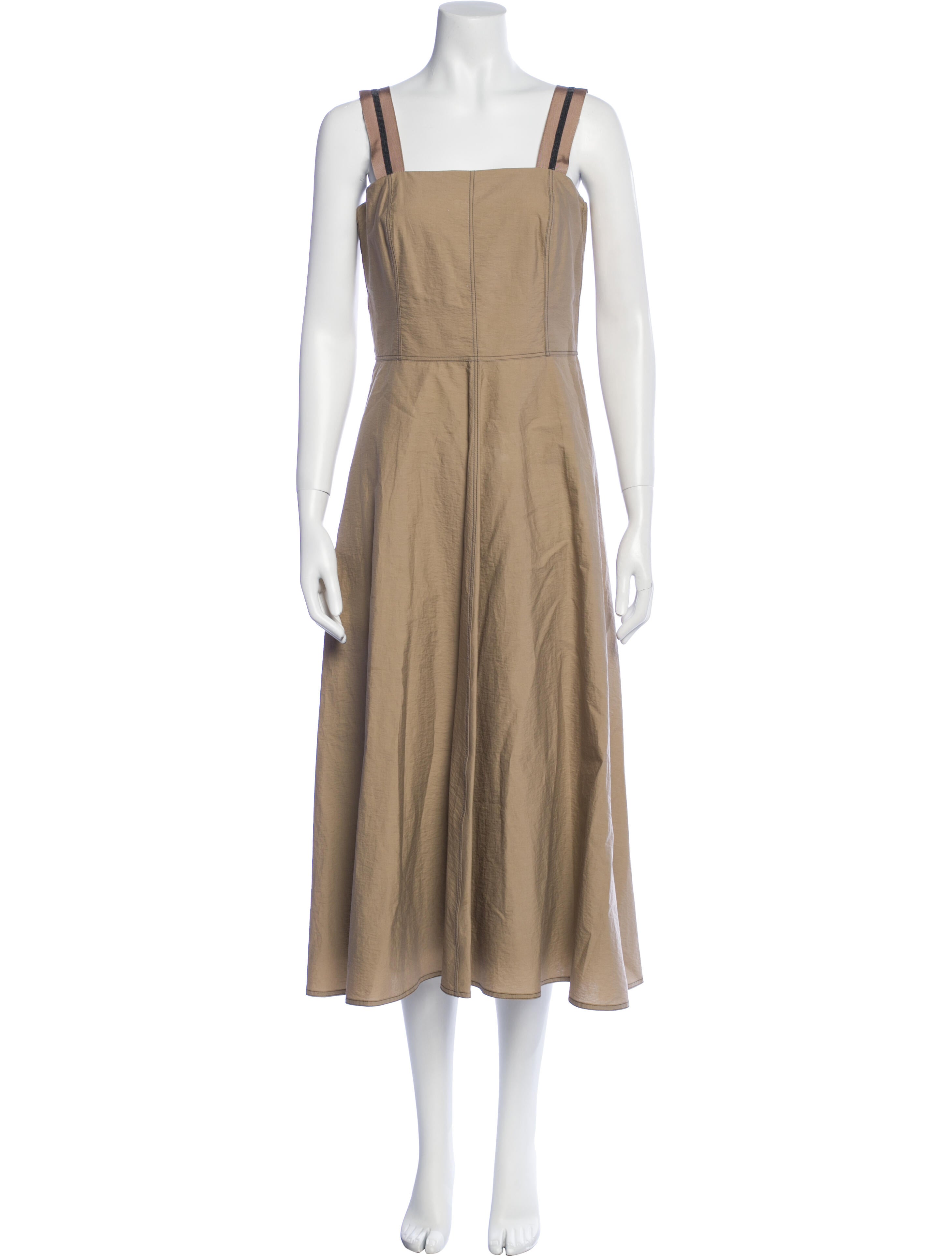 Brunello Cucinelli Square Neckline Long Dress