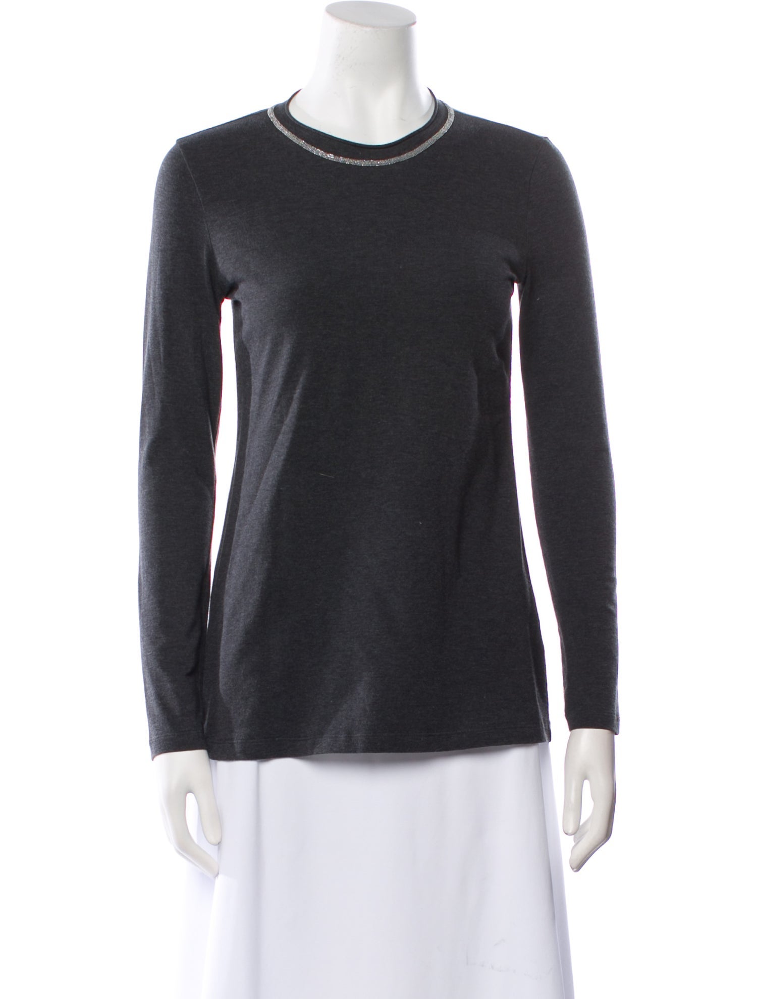 Brunello Cucinelli Crew Neck Long Sleeve T-Shirt