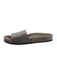 Brunello Cucinelli Suede Beaded Accents Slides