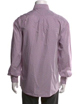 Brunello Cucinelli Plaid Print Long Sleeve Shirt
