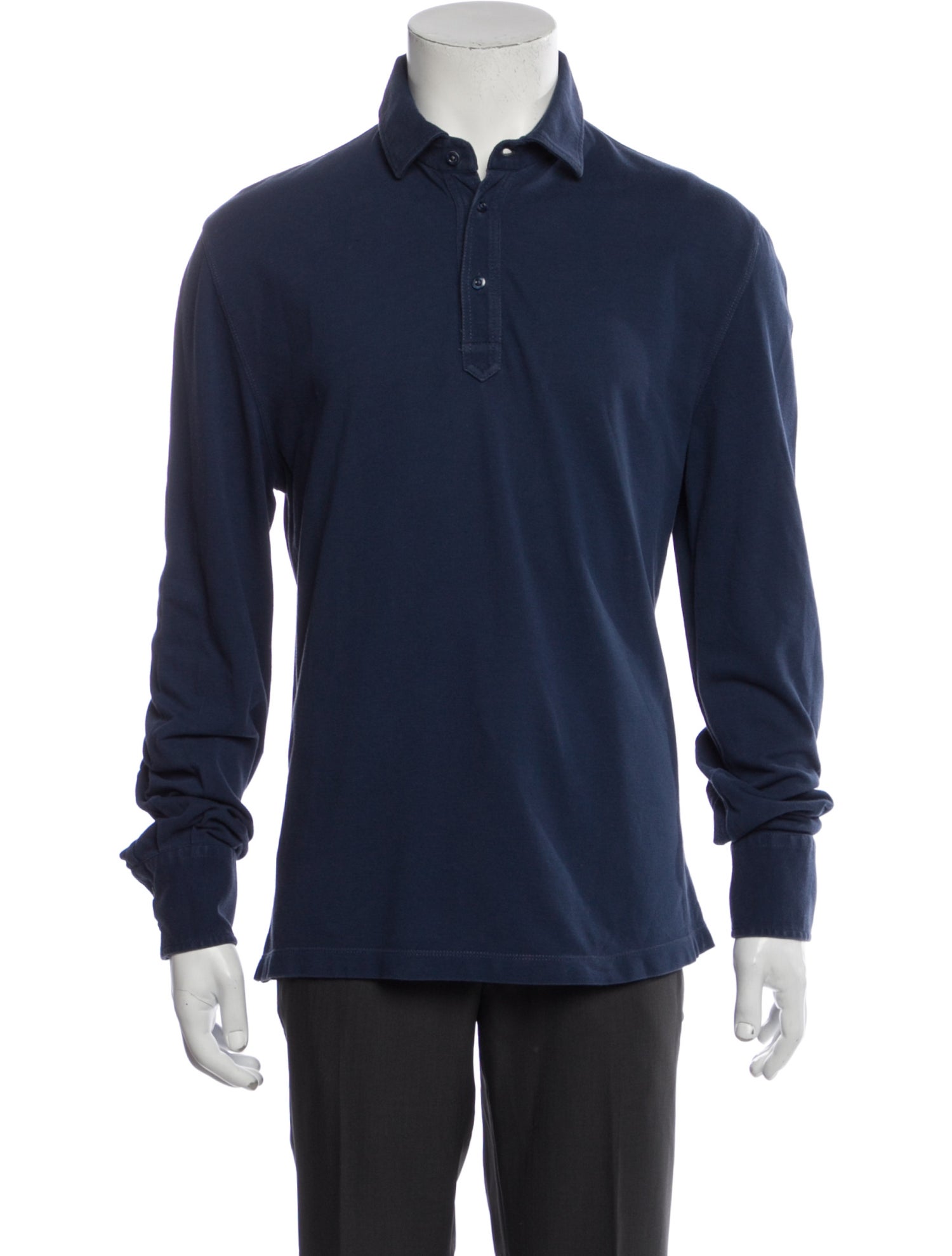 Brunello Cucinelli V-Neck Long Sleeve Polo Shirt