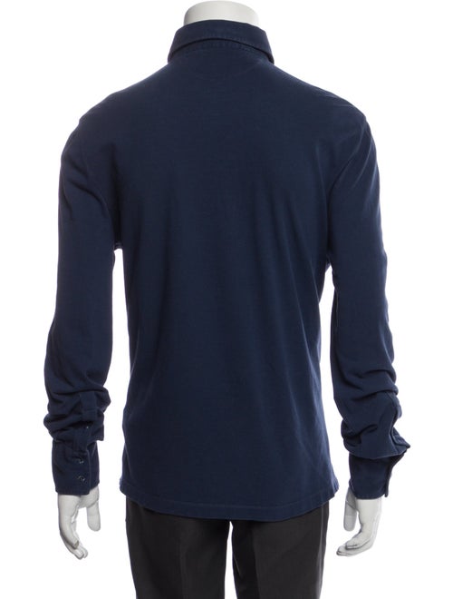 Brunello Cucinelli V-Neck Long Sleeve Polo Shirt