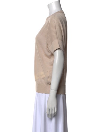 Brunello Cucinelli Linen Crew Neck Top