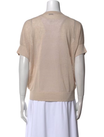 Brunello Cucinelli Linen Crew Neck Top