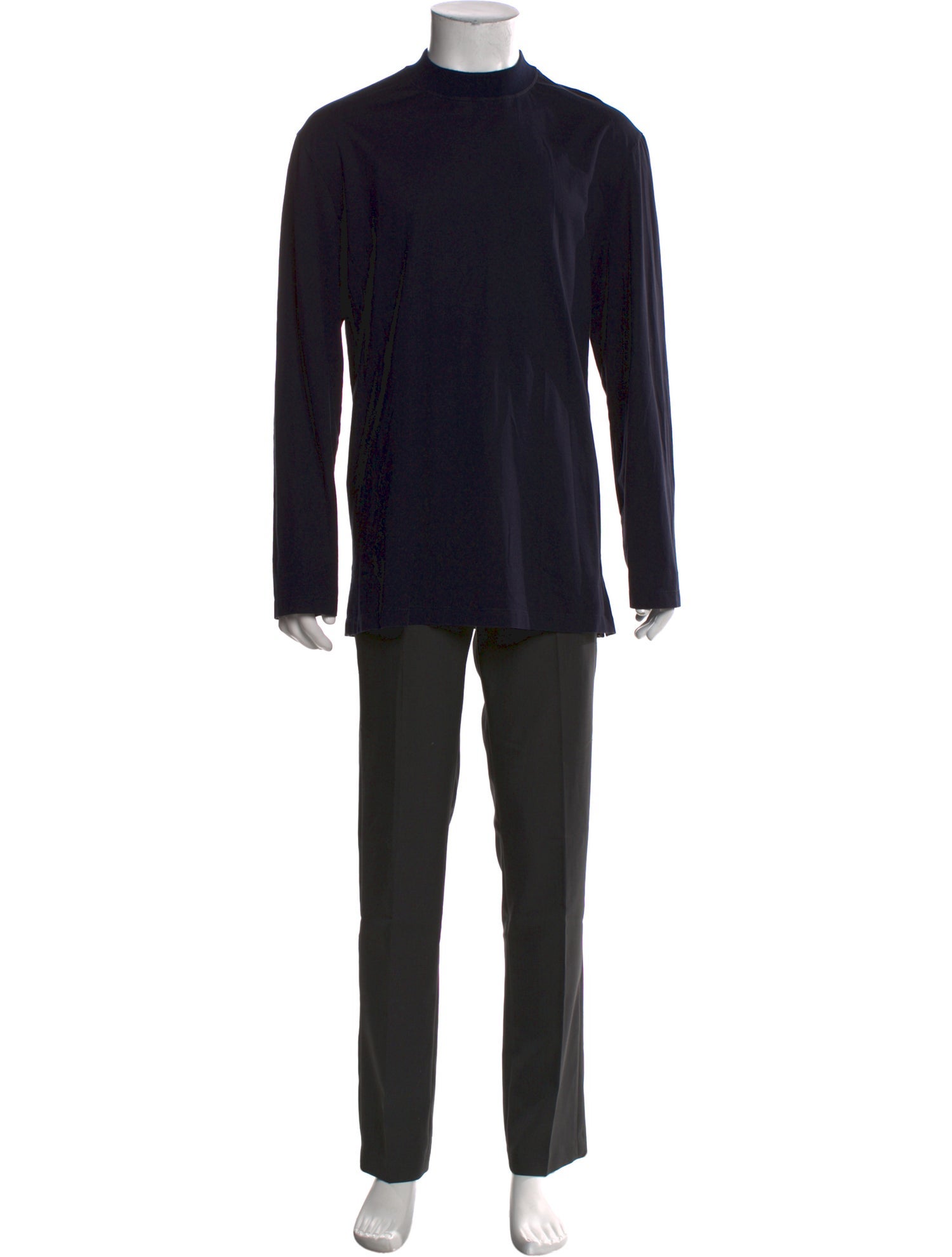 Brunello Cucinelli Mock Neck Long Sleeve T-Shirt