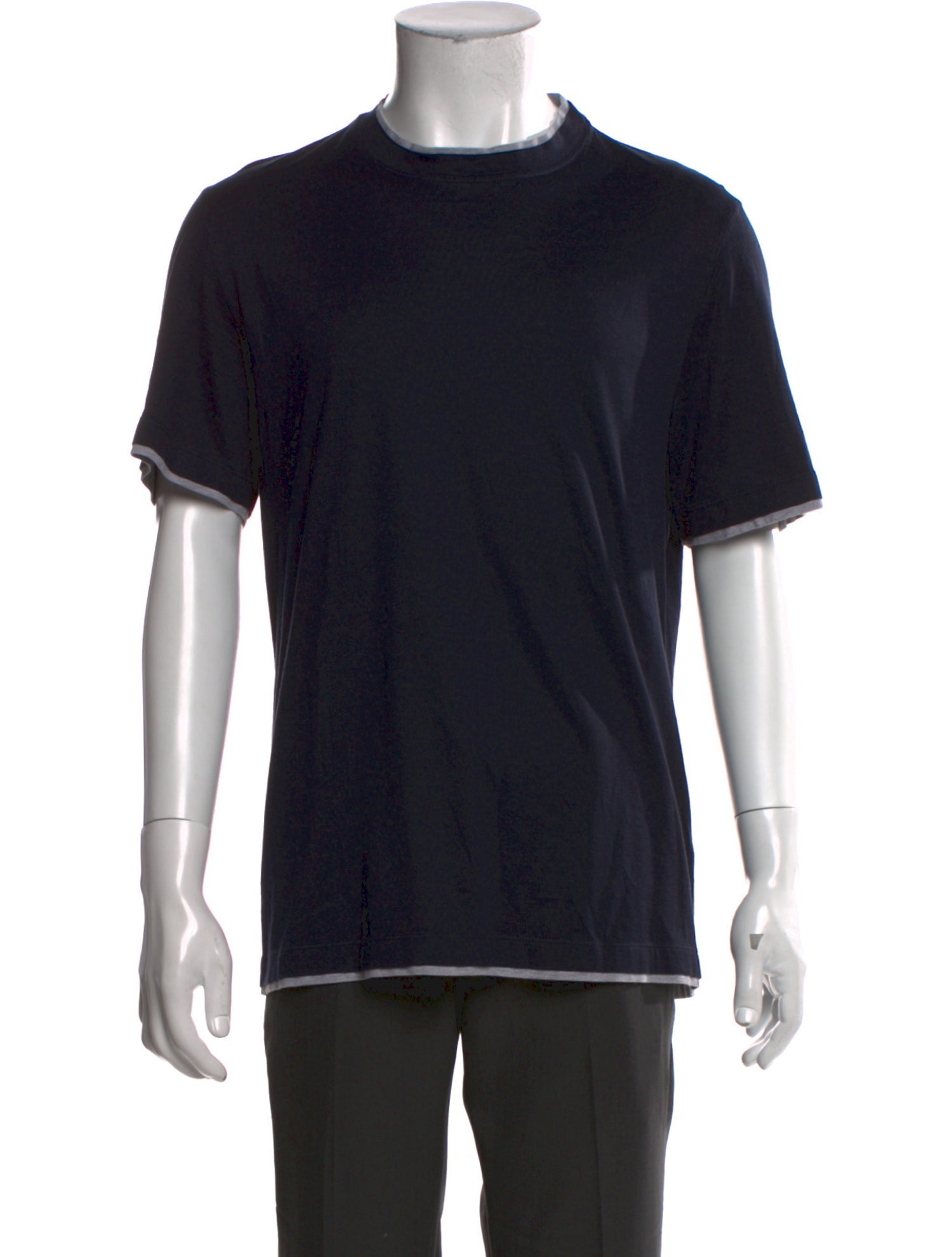 Brunello Cucinelli Silk Crew Neck T-Shirt